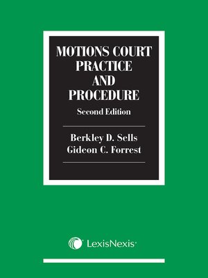 cover image of Motions Court Practice and Procedure